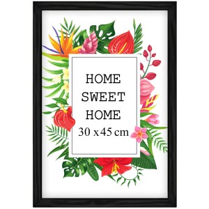 Ramka na zdjęcia 30x45 cm, drewniana w kolorze czarnym