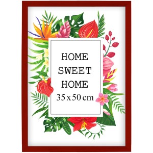 Ramka na zdjęcia 35x50 cm, drewniana w kolorze czerwonym