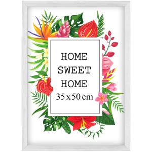 Ramka na zdjęcia 35x50 cm, drewniana w kolorze białym