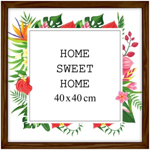 Ramka na zdjęcia 40x40 cm, drewniana w kolorze brązowym