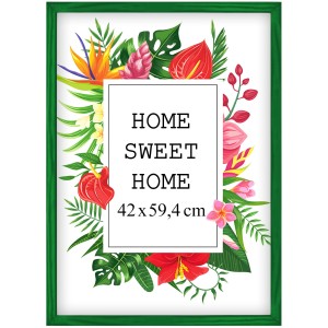 Ramka na zdjęcia 42x59,4 cm, drewniana w kolorze zielonym