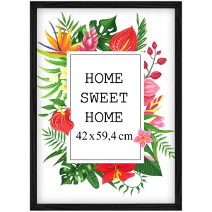 Ramka na zdjęcia 42x59,4 cm, drewniana w kolorze czarnym