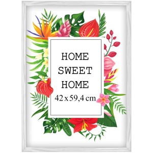 Ramka na zdjęcia 42x59,4 cm, drewniana w kolorze białym