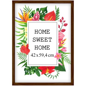 Ramka na zdjęcia 42x59,4 cm, drewniana w kolorze brązowym