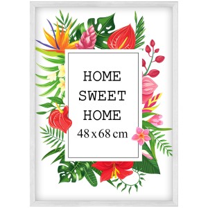 Ramka na zdjęcia 48x68 cm, drewniana w kolorze białym