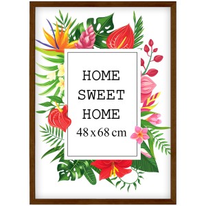 Ramka na zdjęcia 48x68 cm, drewniana w kolorze brązowym